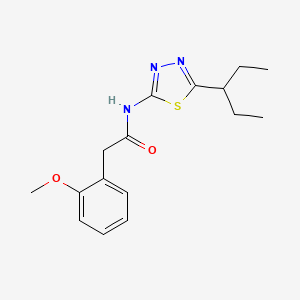 2-(2-methoxyphenyl)-N-[5-(pentan-3-yl)-1,3,4-thiadiazol-2-yl]acetamide