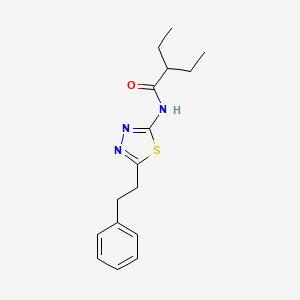 2-ethyl-N-[5-(2-phenylethyl)-1,3,4-thiadiazol-2-yl]butanamide