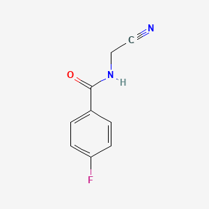 molecular formula C9H7FN2O B11174783 N-(cyanomethyl)-4-fluorobenzamide 