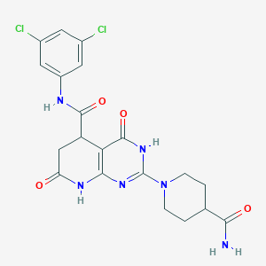 2-(4-carbamoylpiperidin-1-yl)-N-(3,5-dichlorophenyl)-4,7-dioxo-3,4,5,6,7,8-hexahydropyrido[2,3-d]pyrimidine-5-carboxamide