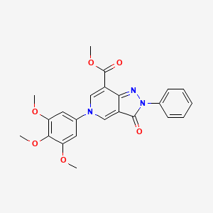 methyl 3-oxo-2-phenyl-5-(3,4,5-trimethoxyphenyl)-3,5-dihydro-2H-pyrazolo[4,3-c]pyridine-7-carboxylate