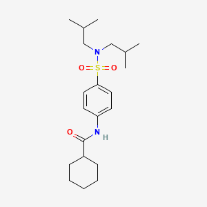 N-{4-[bis(2-methylpropyl)sulfamoyl]phenyl}cyclohexanecarboxamide