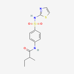 molecular formula C14H17N3O3S2 B11174838 2-methyl-N-[4-(1,3-thiazol-2-ylsulfamoyl)phenyl]butanamide 