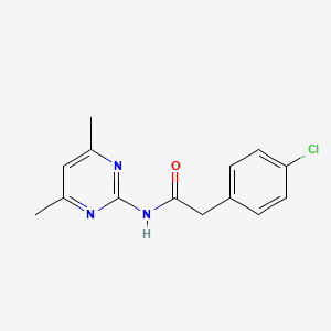 2-(4-chlorophenyl)-N-(4,6-dimethylpyrimidin-2-yl)acetamide