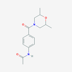 N-[4-(2,6-dimethylmorpholine-4-carbonyl)phenyl]acetamide