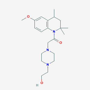 2-[4-(2-hydroxyethyl)piperazin-1-yl]-1-(6-methoxy-2,2,4-trimethyl-3,4-dihydroquinolin-1(2H)-yl)ethanone