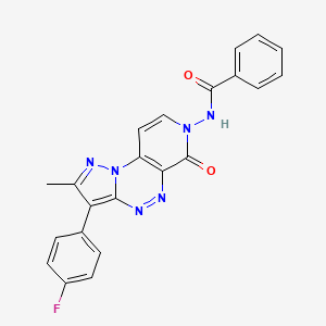 N-[3-(4-fluorophenyl)-2-methyl-6-oxopyrazolo[5,1-c]pyrido[4,3-e][1,2,4]triazin-7(6H)-yl]benzamide