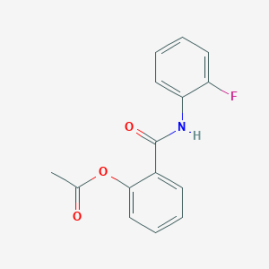 2-[(2-Fluorophenyl)carbamoyl]phenyl acetate