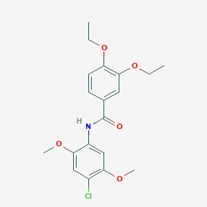 molecular formula C19H22ClNO5 B11174939 N-(4-chloro-2,5-dimethoxyphenyl)-3,4-diethoxybenzamide 