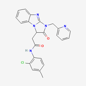 molecular formula C24H20ClN5O2 B11174952 N-(2-chloro-4-methylphenyl)-2-[2-oxo-1-(pyridin-2-ylmethyl)-2,3-dihydro-1H-imidazo[1,2-a]benzimidazol-3-yl]acetamide 