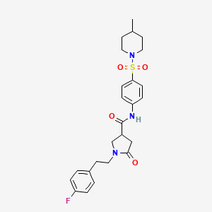 1-[2-(4-fluorophenyl)ethyl]-N-{4-[(4-methylpiperidin-1-yl)sulfonyl]phenyl}-5-oxopyrrolidine-3-carboxamide