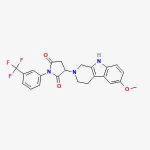 3-(6-methoxy-1,3,4,9-tetrahydro-2H-beta-carbolin-2-yl)-1-[3-(trifluoromethyl)phenyl]pyrrolidine-2,5-dione