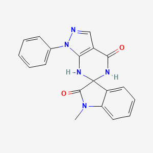 1-methyl-1'-phenyl-1',7'-dihydrospiro[indole-3,6'-pyrazolo[3,4-d]pyrimidine]-2,4'(1H,5'H)-dione