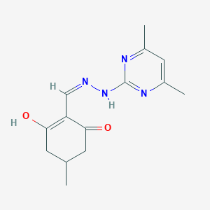 2-[(Z)-[2-(4,6-Dimethylpyrimidin-2-YL)hydrazin-1-ylidene]methyl]-3-hydroxy-5-methylcyclohex-2-EN-1-one