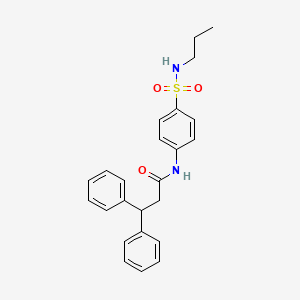 3,3-diphenyl-N-[4-(propylsulfamoyl)phenyl]propanamide