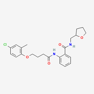 2-{[4-(4-chloro-2-methylphenoxy)butanoyl]amino}-N-(tetrahydrofuran-2-ylmethyl)benzamide