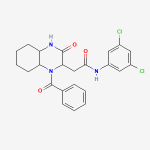 molecular formula C23H23Cl2N3O3 B11175141 2-(1-benzoyl-3-oxodecahydro-2-quinoxalinyl)-N-(3,5-dichlorophenyl)acetamide 