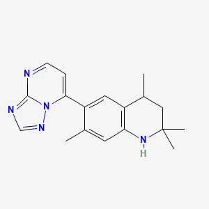 2,2,4,7-Tetramethyl-6-([1,2,4]triazolo[1,5-a]pyrimidin-7-yl)-1,2,3,4-tetrahydroquinoline