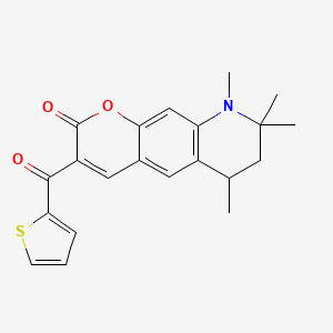 6,8,8,9-tetramethyl-3-(thiophen-2-ylcarbonyl)-6,7,8,9-tetrahydro-2H-pyrano[3,2-g]quinolin-2-one