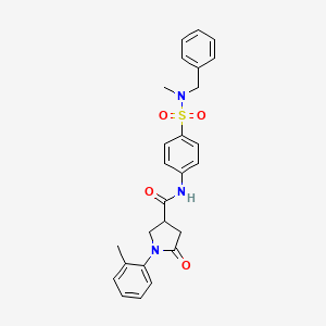 N-{4-[benzyl(methyl)sulfamoyl]phenyl}-1-(2-methylphenyl)-5-oxopyrrolidine-3-carboxamide