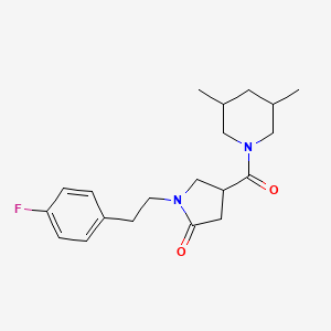 4-[(3,5-Dimethylpiperidin-1-yl)carbonyl]-1-[2-(4-fluorophenyl)ethyl]pyrrolidin-2-one