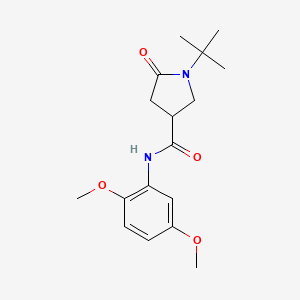 molecular formula C17H24N2O4 B11175256 1-tert-butyl-N-(2,5-dimethoxyphenyl)-5-oxopyrrolidine-3-carboxamide 