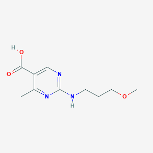 molecular formula C10H15N3O3 B11175263 2-[(3-Methoxypropyl)amino]-4-methylpyrimidine-5-carboxylic acid CAS No. 1189002-99-0