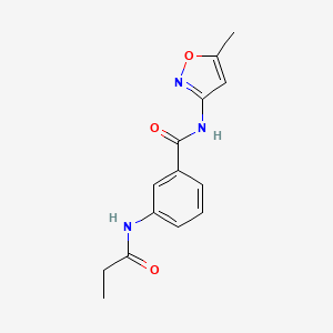 N-(5-methyl-1,2-oxazol-3-yl)-3-(propanoylamino)benzamide