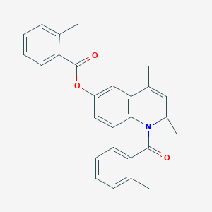 2,2,4-Trimethyl-1-[(2-methylphenyl)carbonyl]-1,2-dihydroquinolin-6-yl 2-methylbenzoate