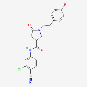 N-(3-chloro-4-cyanophenyl)-1-[2-(4-fluorophenyl)ethyl]-5-oxopyrrolidine-3-carboxamide