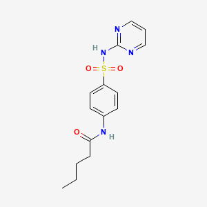 molecular formula C15H18N4O3S B11175317 N-[4-(pyrimidin-2-ylsulfamoyl)phenyl]pentanamide 