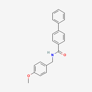 molecular formula C21H19NO2 B11175327 N-(4-methoxybenzyl)biphenyl-4-carboxamide 