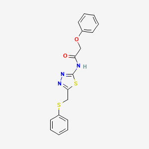 2-phenoxy-N-{5-[(phenylsulfanyl)methyl]-1,3,4-thiadiazol-2-yl}acetamide