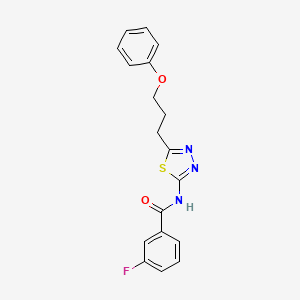 3-fluoro-N-[5-(3-phenoxypropyl)-1,3,4-thiadiazol-2-yl]benzamide