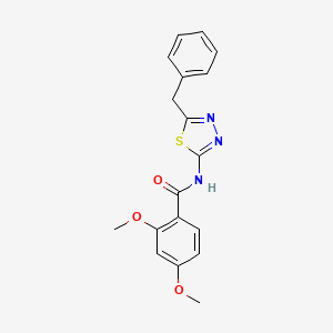 molecular formula C18H17N3O3S B11175359 N-(5-benzyl-1,3,4-thiadiazol-2-yl)-2,4-dimethoxybenzamide 