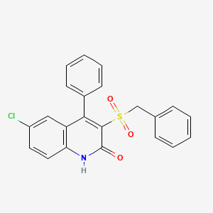 3-(benzylsulfonyl)-6-chloro-4-phenylquinolin-2(1H)-one