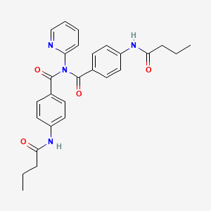 4-(butanoylamino)-N-{[4-(butanoylamino)phenyl]carbonyl}-N-(pyridin-2-yl)benzamide