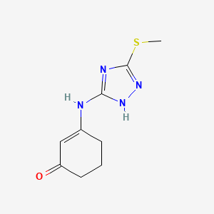 3-[(3-methylthio-1H-1,2,4-triazol-5-yl)amino]cyclohex-2-en-1-one