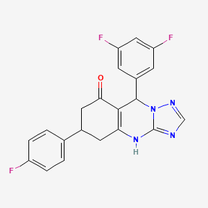 9-(3,5-Difluorophenyl)-6-(4-fluorophenyl)-5,6,7,9-tetrahydro[1,2,4]triazolo[5,1-b]quinazolin-8-ol