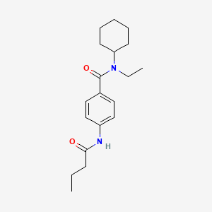 4-(butanoylamino)-N-cyclohexyl-N-ethylbenzamide