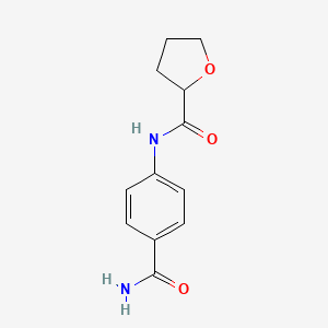 N-(4-carbamoylphenyl)oxolane-2-carboxamide