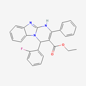 Ethyl 4-(2-fluorophenyl)-2-phenyl-1,4-dihydropyrimido[1,2-a]benzimidazole-3-carboxylate