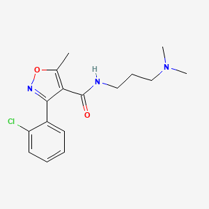 3-(2-chlorophenyl)-N-[3-(dimethylamino)propyl]-5-methyl-1,2-oxazole-4-carboxamide