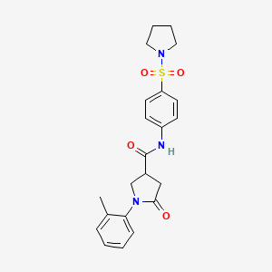 1-(2-methylphenyl)-5-oxo-N-[4-(pyrrolidin-1-ylsulfonyl)phenyl]pyrrolidine-3-carboxamide