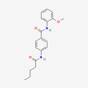 molecular formula C19H22N2O3 B11175626 N-(2-methoxyphenyl)-4-(pentanoylamino)benzamide 