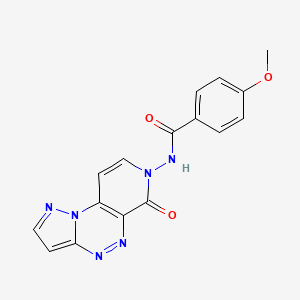 4-methoxy-N-(6-oxopyrazolo[5,1-c]pyrido[4,3-e][1,2,4]triazin-7(6H)-yl)benzamide