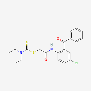 2-{[4-Chloro-2-(phenylcarbonyl)phenyl]amino}-2-oxoethyl diethylcarbamodithioate