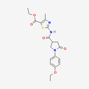 Ethyl 2-({[1-(4-ethoxyphenyl)-5-oxopyrrolidin-3-yl]carbonyl}amino)-4-methyl-1,3-thiazole-5-carboxylate