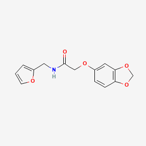 2-(1,3-benzodioxol-5-yloxy)-N-(furan-2-ylmethyl)acetamide