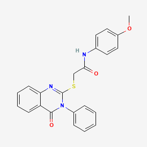 N-(4-methoxyphenyl)-2-[(4-oxo-3-phenyl-3,4-dihydro-2-quinazolinyl)sulfanyl]acetamide